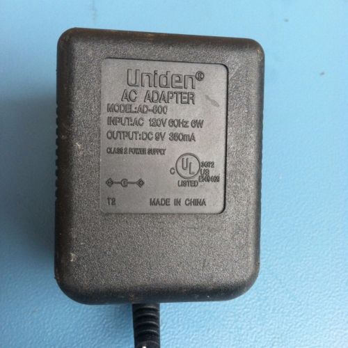 New 9V 350mA Uniden AC/DC adapter AD-800 Power Supply
